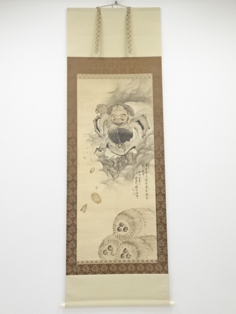 JAPANESE HANGING SCROLL / HAND PAINTED / DAIKOKU